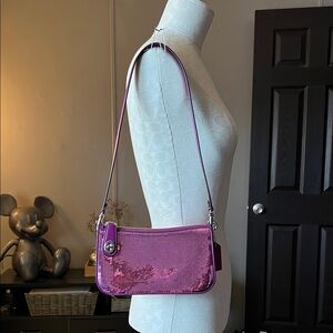 Coach Sequin Pink Shoulder Bag